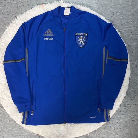 Adidas blue sweater for kids size large - Picture 1 of 7